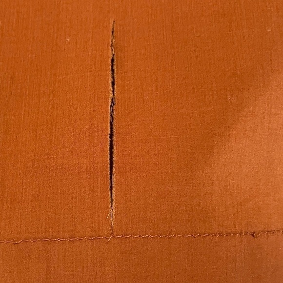 Sea New York Leia Ruffle Peplum Waist Wide Leg Crop Jumpsuit Rust 10 - Picture 12 of 15